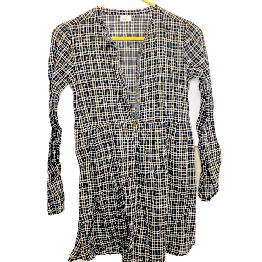 NWOT Buho Gray Flannel Button Down Girls Size 8